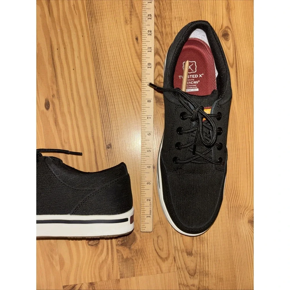 New Twisted X Work Kicks Men's 8.5 M Black Nano Safety Toe Lace Up Sneaker Shoes